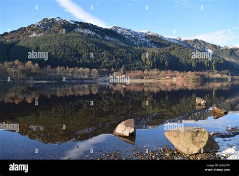 Mountains Lochs Loch Lubnaig Scotland Stock Photo Alamy