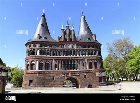 The Holsten Gate In Luebeck Stock Photo Alamy