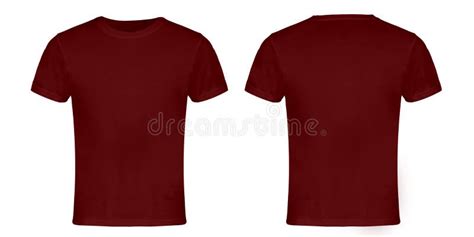 Red, Maroon Blank T-shirt Front and Back Stock Image - Image of dress ...