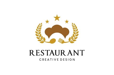 Diseño de logotipo de restaurante con concepto de arroz y cubiertos de