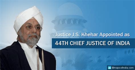 Justice Jagdish Singh Khehar Was Appointed As The 44th Chief Justice Of