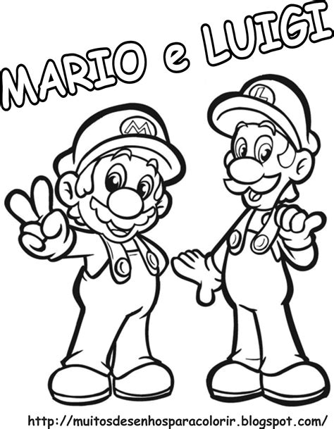 Desenhos para Colorir Mário Bros