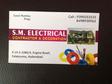 Electrical Contractor Business Card Templates