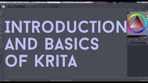 Introduction To Krita Krita Tutorial Krita Digital Art Software