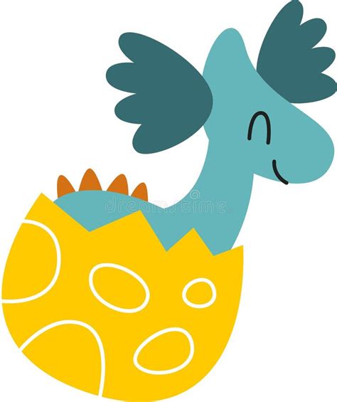 Dinosaurio Reci N Nacido En Huevo Ilustraci N Del Vector Ilustraci N