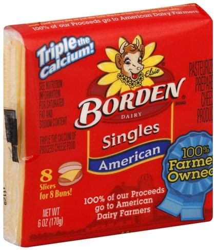 Borden American Cheese Slices 6oz - Aone Supermarkets