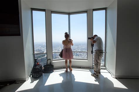 Braving The Glass Skyslide At The Us Bank Towers Skyspace