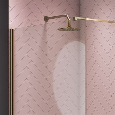 Arezzo 1700 X 800 Brushed Brass Wet Room Inc Screen Tray