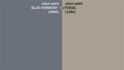 Jotun Paint Blue Harmony Vs Fossil Side By Side Comparison