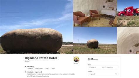 Giant Potato In Idaho Transformed Into Airbnb Listing For 200 A Night