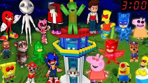 All Scary Monsters Vs Jj And Mikey Paw Patrol Exe Security House