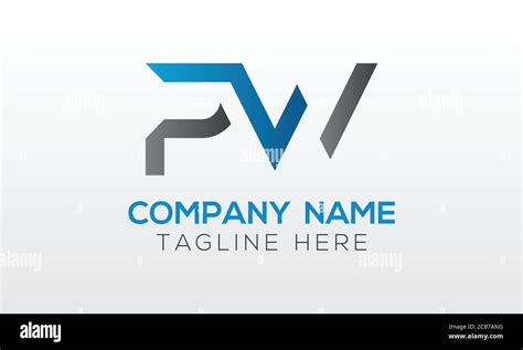 Initial Pw Letter Logo With Creative Modern Business Typography Vector