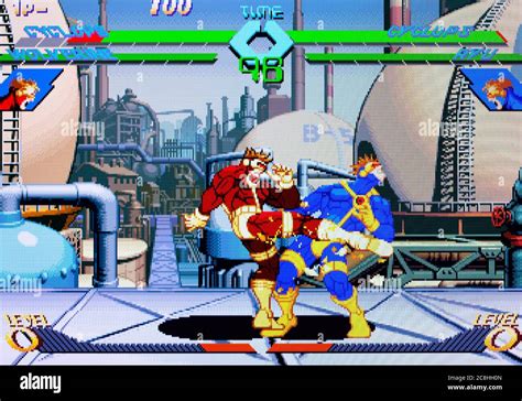 X Men Vs Street Fighter Sega Saturn Videogame Editorial Use Only