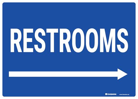 Restroom Sign Right Arrow