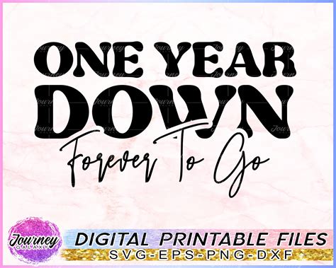 St Anniversary Svg One Year Down Forever To Go Svg Cricut Etsy