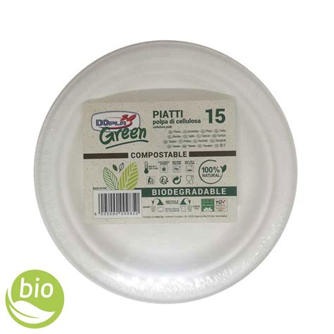 Dopla Green Piatto Frutta E Dolce In Polpa Di Cellulosa Bio Cm