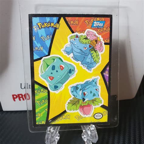 Mavin Pokemon Bulbasaur Ivysaur Venusaur Stickers Topps Tv