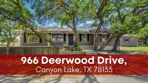 966 Deerwood Drive Canyon Lake TX 78133 YouTube