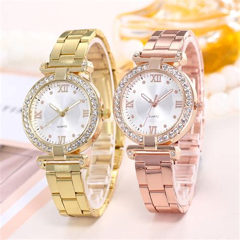 Vansvar Brand Fashion Silver And Gold Mesh Band Creative Marble Wrist