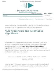 Null hypothesis and Alternative Hypothesis - Statistics Solutions.pdf ...