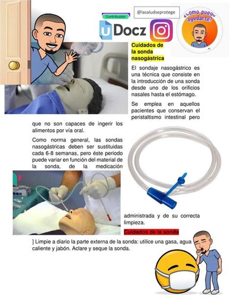 Cuidados De La Sonda Nasogástrica Lasaludseprotege Udocz