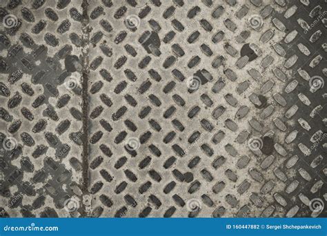 Texture Photo Of An Industrial Anti Slip Steel Sheet Stock Photo