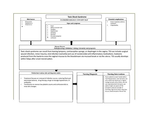 Toxic Shock Syndrome Concept Map Of Tss Without Nursing Diagnosis