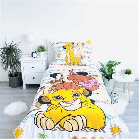 Housse De Couette Enfant Roi Lion X Cm Et Taie D Oreiller X Cm