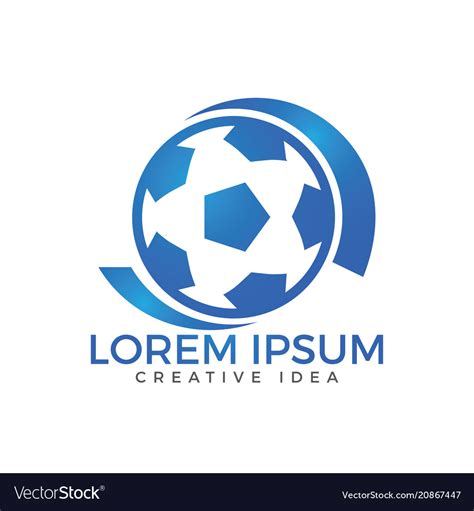 Soccer Ball Logo Design Royalty Free Vector Image