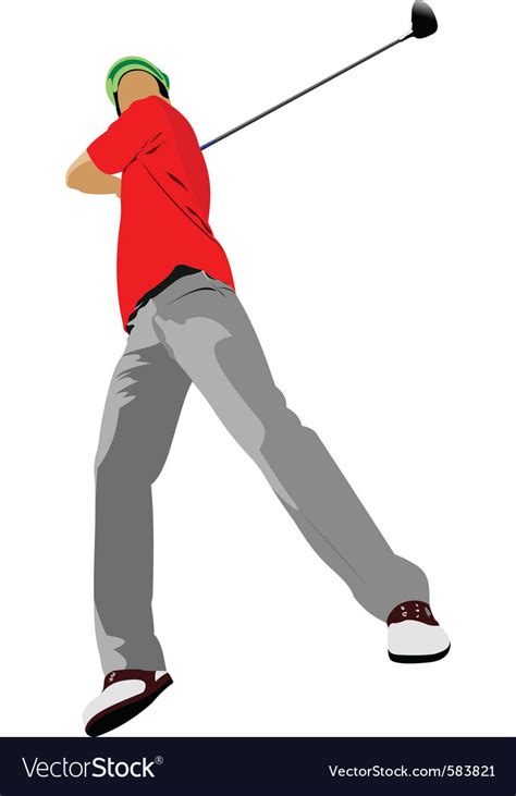 Golfer Royalty Free Vector Image Vectorstock