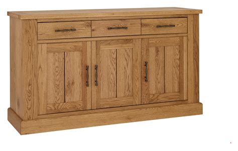 Signature Collection Westbury Rustic Oak 3 Door Sideboard Sideboards Bentley Designs