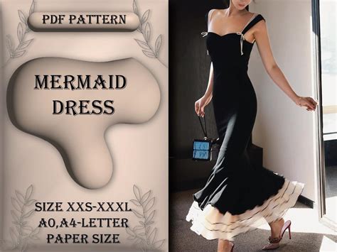 Mermaid Dress Sewing Pattern Prom Dress Wedding And Party Dress