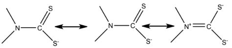 Resonating structures of dithiocarbamate ligand [3] . | Download ...