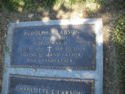 Rudolph Albert Larson M Morial Find A Grave