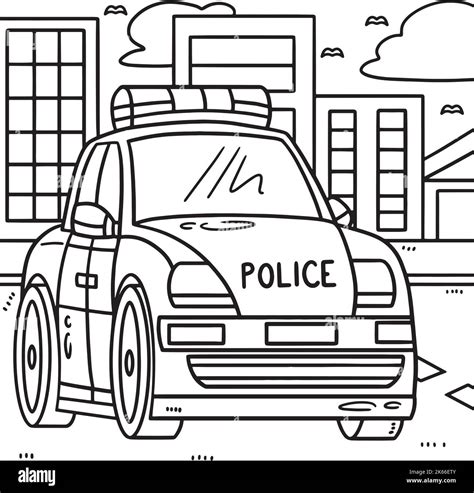 Page de coloriage de voiture de police pour les enfants Image ...