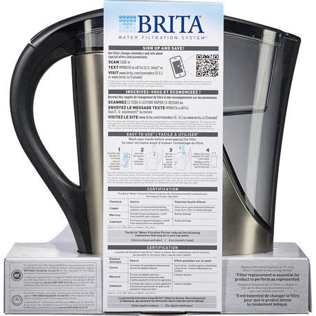 Brita Stainless Steel Water Filter Pitcher with 1 Standard Filter, 8 Cup | Walmart Canada