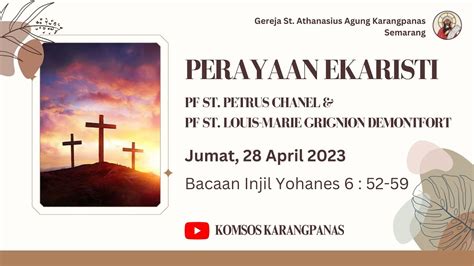 Perayaan Ekaristi Harian Pekan Paskah Iii Jumat April