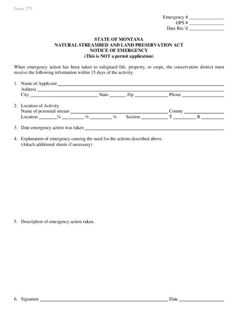 Fillable Online Form 275 Rev Dnrc Mt Gov Fax Email Print PdfFiller