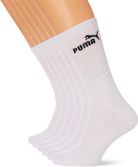 Puma 6 Pack Crew Sports Socks White Uk 6 8 At Amazon Mens Clothing Store