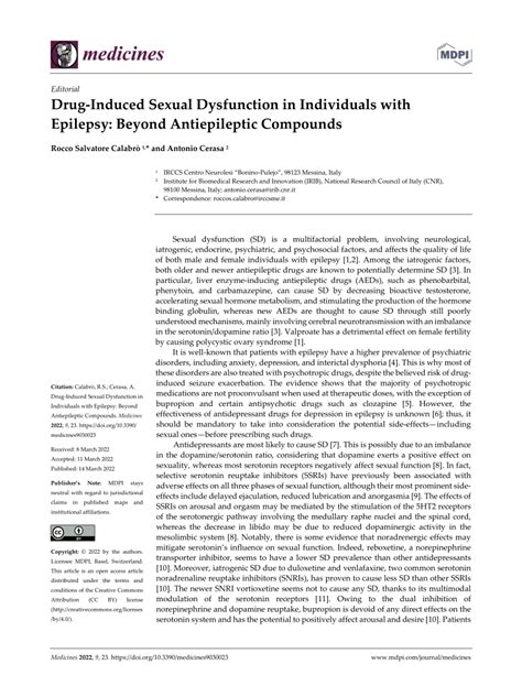 Pdf Drug Induced Sexual Dysfunction In Individuals With Epilepsy