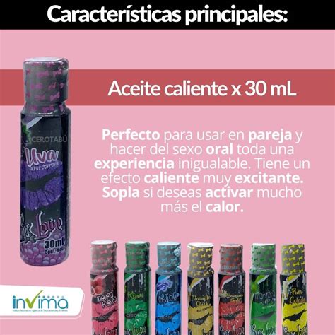 Aceite Caliente Saborizado Sexo Oral Sex Love x mL Cero tabú