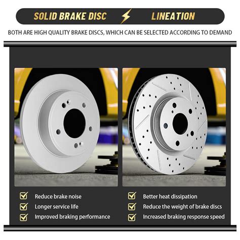 Front Rear Drilled Rotor Brake Pads For Toyota Tundra Sequoia Land