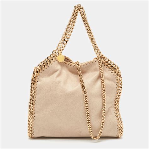 Stella Mccartney Beige Faux Leather Mini Falabella Tote Stella