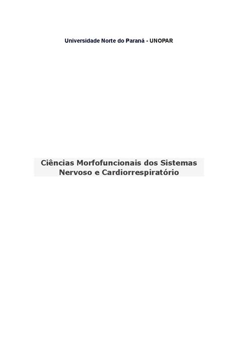 Relatório De Aula Prática Ciências Morfofuncionais Dos Sistemas