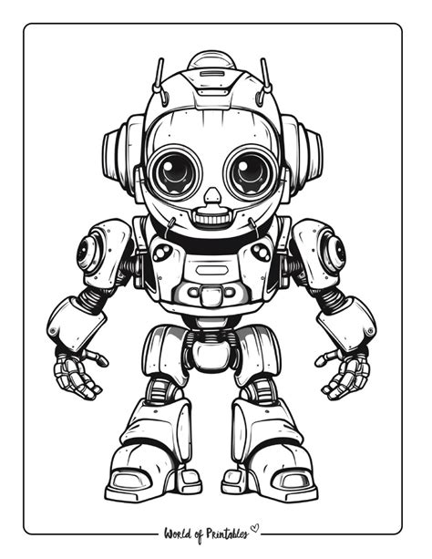 Robot Coloring Pages World Of Printables