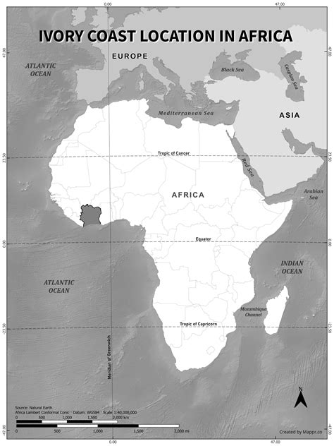 Ivory Coast Maps | Mappr