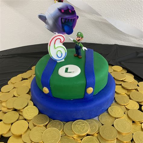 Luigi Cake Mario Cake 7th Birthday Bday Party Birthday Cake Luigis Mansion Birthday Party