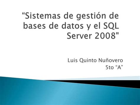 Sistema De Gestion De Base De Datos Ppt Descarga Gratuita