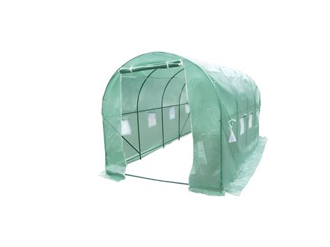 Serre De Jardin Tunnel 9 M2 Toile En Polyethylene 140g Tube Acier