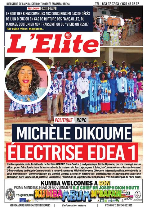 Photos La Revue De Presse Camerounaise Du Mercredi D Cembre